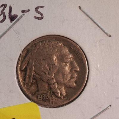 1936 S Nickel VF Condition 47