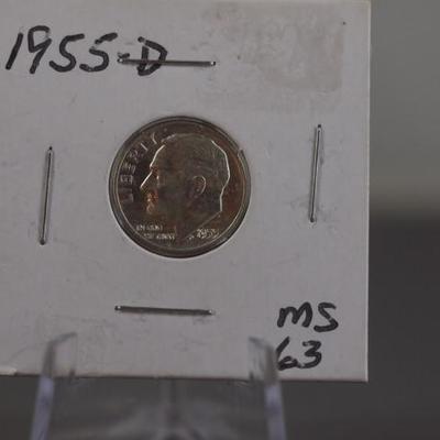1955 D MS 63 Dime 102
