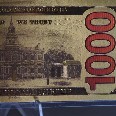 Donald Trump Collectable $1000.00 Bill 109