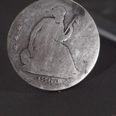 1860 seated Liberty Half Dollar 113