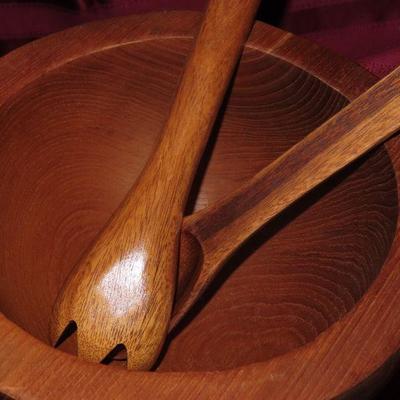 Wooden Salad Bowl Set