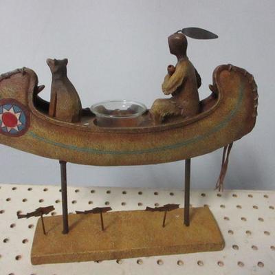 Lot 3 - Native American Canoeing With Bear