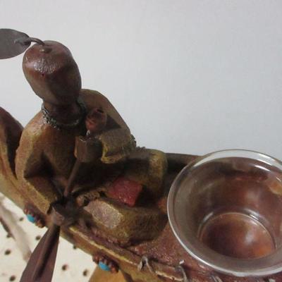 Lot 3 - Native American Canoeing With Bear