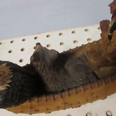 Lot 6 - Native Americans Canoeing With Dog & Eagle