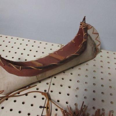 Lot 8 - Native American Items  - Wagon - Canoe