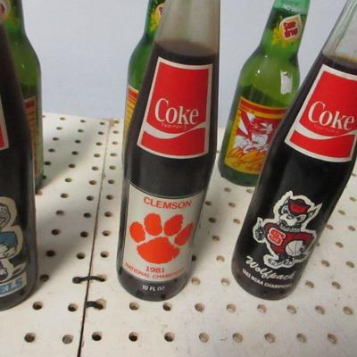 Lot 12 - Soda Bottles - Coke Pepsi Sun Drop 7up