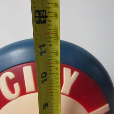 Lot 13 - "City Gas" Retro Glass Gas Pump Lighted Sign