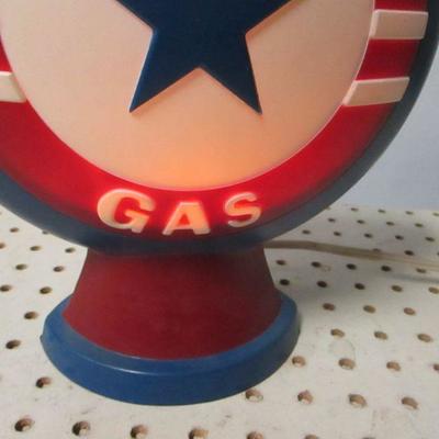 Lot 13 - "City Gas" Retro Glass Gas Pump Lighted Sign