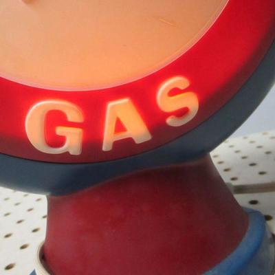 Lot 13 - "City Gas" Retro Glass Gas Pump Lighted Sign