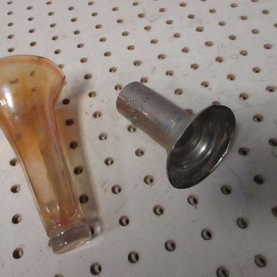 Lot 26 - Carnival Glass Bud Vase With Stand