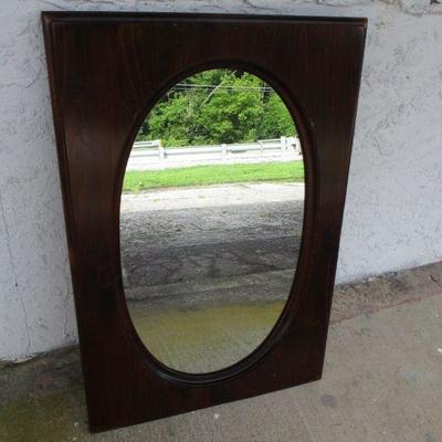 Lot 30 - Wooden Mirror 35" x 24"