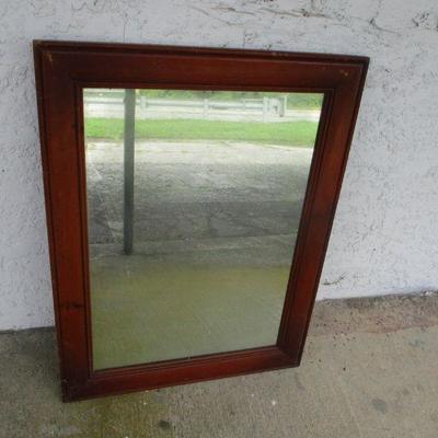 Lot 31 - Wooden Mirror 25 3/8" x 33 5/8"