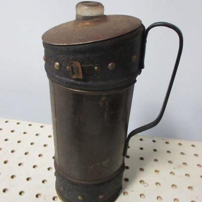 Lot 52 - Copper Spittoons & Liquor Decanter Brass Glass Bar Music Box Golf Bag