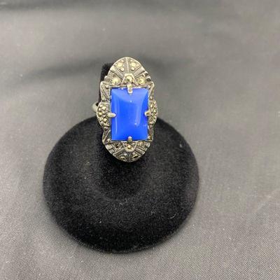 .25. Sterling Art-Deco Ring