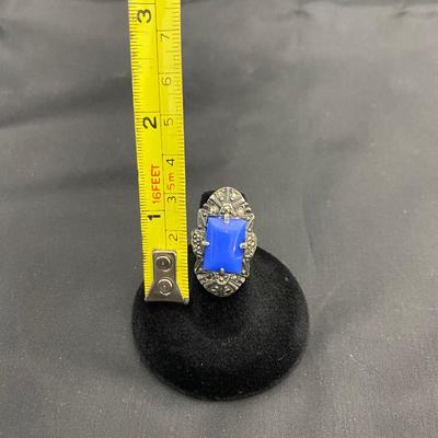 .25. Sterling Art-Deco Ring