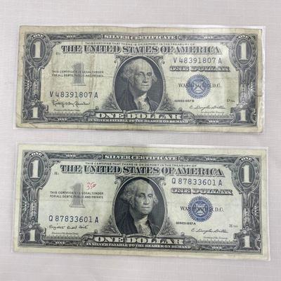 .34. Two 1957 Silver Certificates