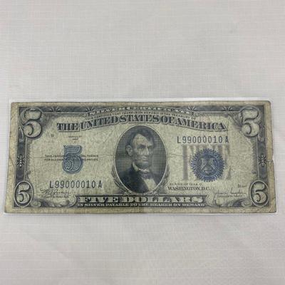 .36. Five Dollar Silver Certificate