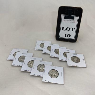 .40. Ten Silver Quarters