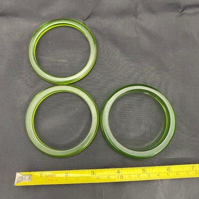 .53. Three Green Bakelite Bangles