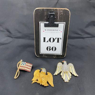 .60. Patriotic Brooches