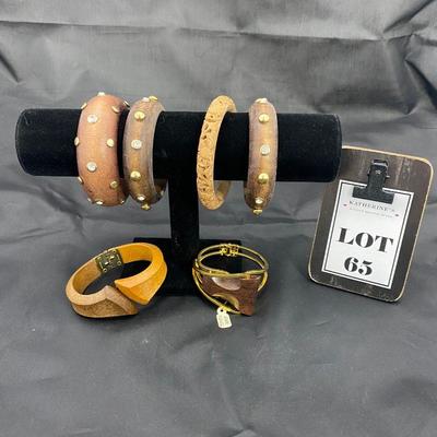 .65. Vintage Wood Bangles