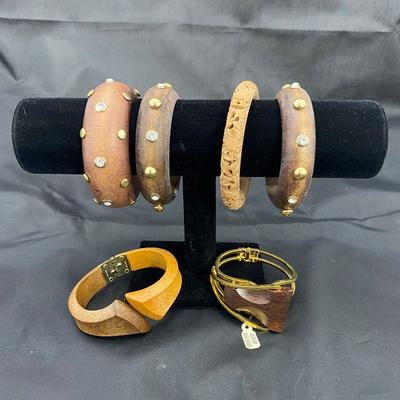 .65. Vintage Wood Bangles