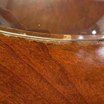 148: Glass Top Round Coffee Table 