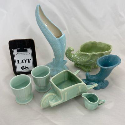 .68. Blue & Green Art Pottery