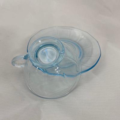 .69. Blue and Amber Depression Glass