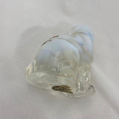 .67. Hand-Painted Fenton Cat