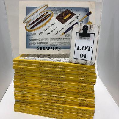 .91. 1940s National Geographics (Shaeffer's)