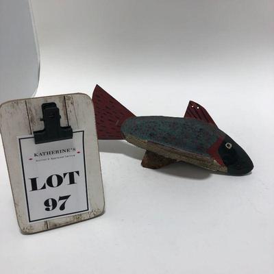 .97. Vintage Folk Art Fish Decoy