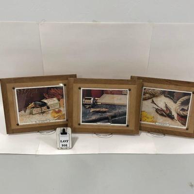 .101. Three Fishing Lure Prints