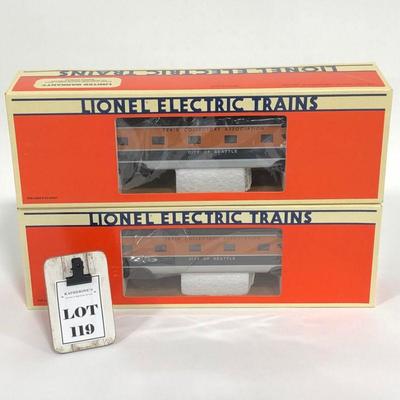 .119. NIB Lionel Train Cars
