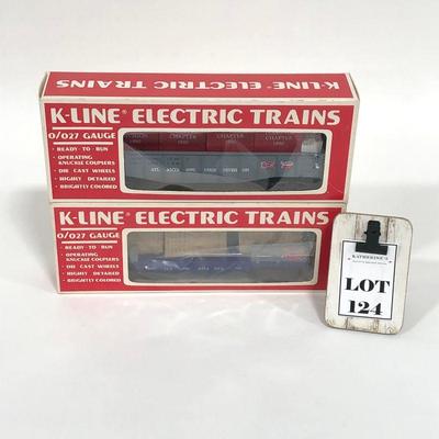 .124. Two K-Line Electric Train Cars