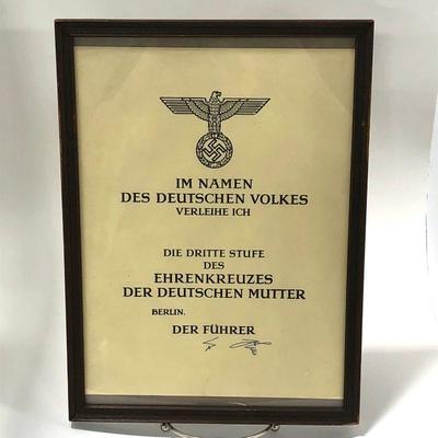 .127. 3rd Reich Mother's Award