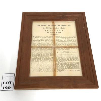 .129. German Good Luck Certificate