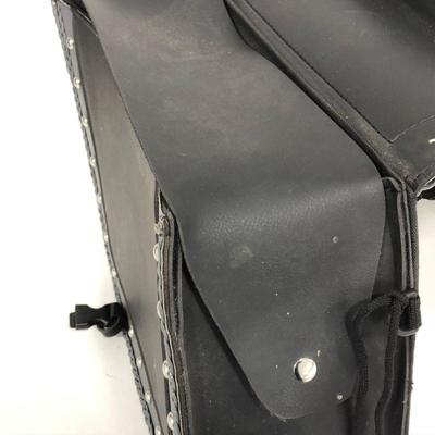 .135. Leather Dual Slant Saddle Bags