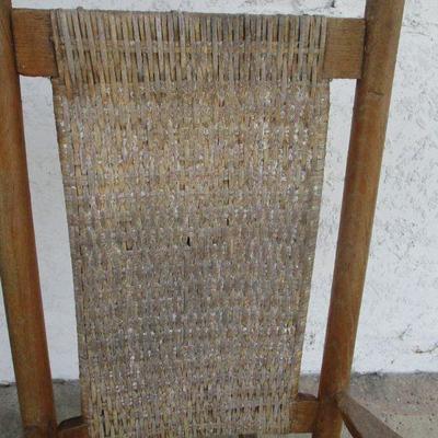 Lot 62 - Antique Shaker Style Rush Seat Wooden Rocking Chair