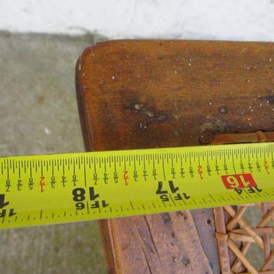 Lot 63 - Nice Antique Walnut and Cane Back and Seat Wooden Rocking Chair