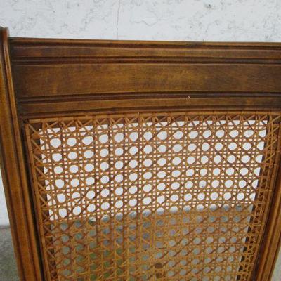 Lot 63 - Nice Antique Walnut and Cane Back and Seat Wooden Rocking Chair