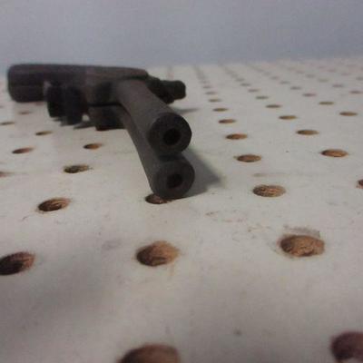 Lot 66 - Boot Jack The American Bull Dog Cast Iron Gun Western Cowboy