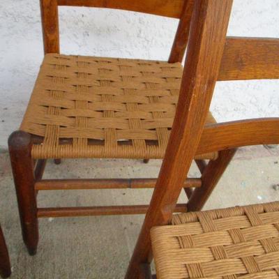 Lot 88 - Set of Four Vintage Cane Weave  Chairs