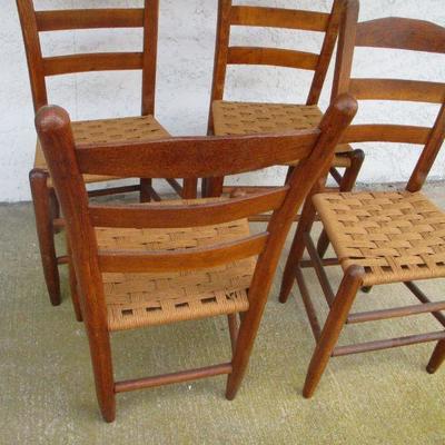 Lot 88 - Set of Four Vintage Cane Weave  Chairs