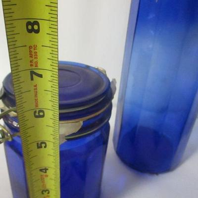 Lot 100 - Blue Decanters 