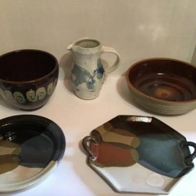 161.  Lot of Handmade Pottery Charles Counts  