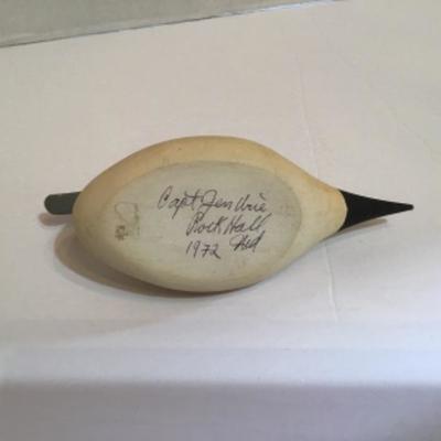 162  Lot of 3 Small Decoys and One Large Decoy Signed  by Capt. Jen Urie 