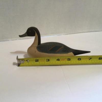 162  Lot of 3 Small Decoys and One Large Decoy Signed  by Capt. Jen Urie 