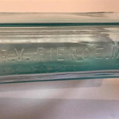 165: Lot of Vintage Teal and Clear Glass Bottles and Insulators 