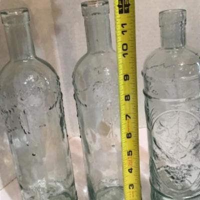 165: Lot of Vintage Teal and Clear Glass Bottles and Insulators 